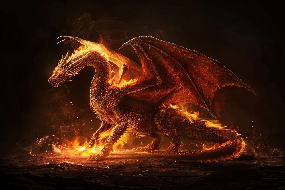 A dragon flame fire bonfire.