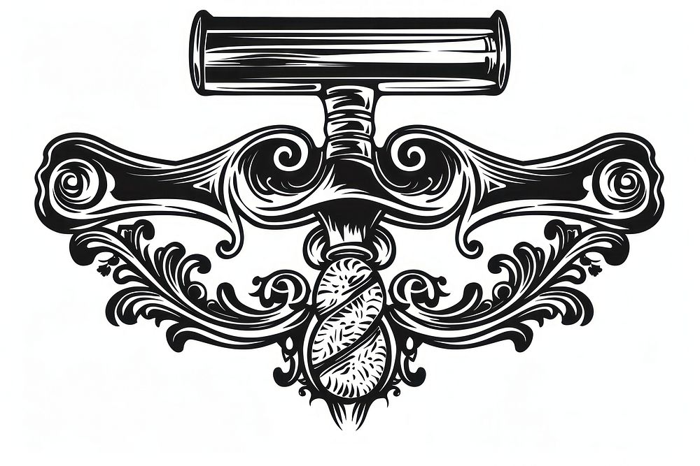 Shaving razor weaponry symbol cross.