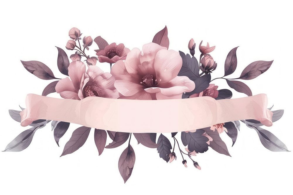 Ribbon frame flowers banner accessories accessory graphics.