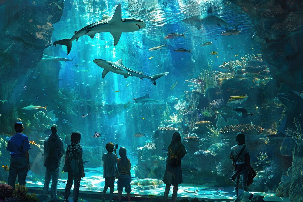 The aquarium shark fish accessories.