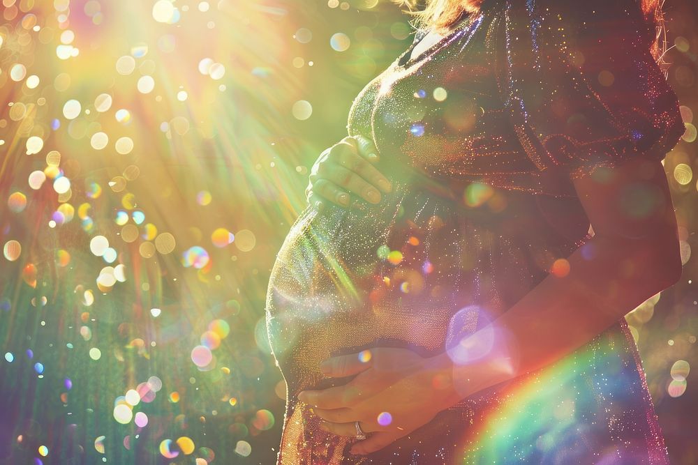 Woman pregnant photo flare accessories photography.