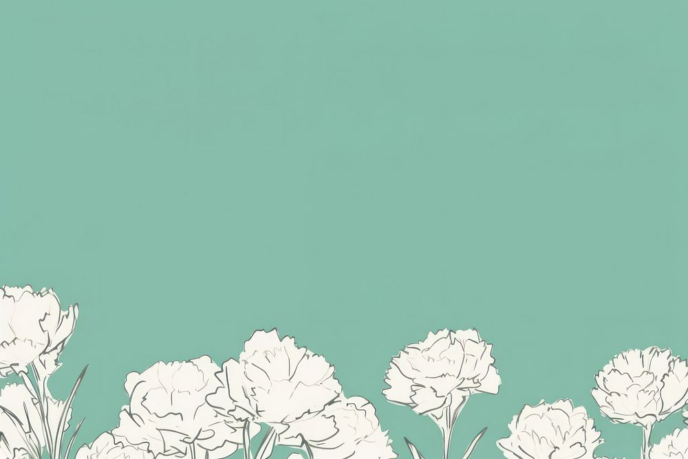Stroke painting white Carnations carnation pattern graphics.