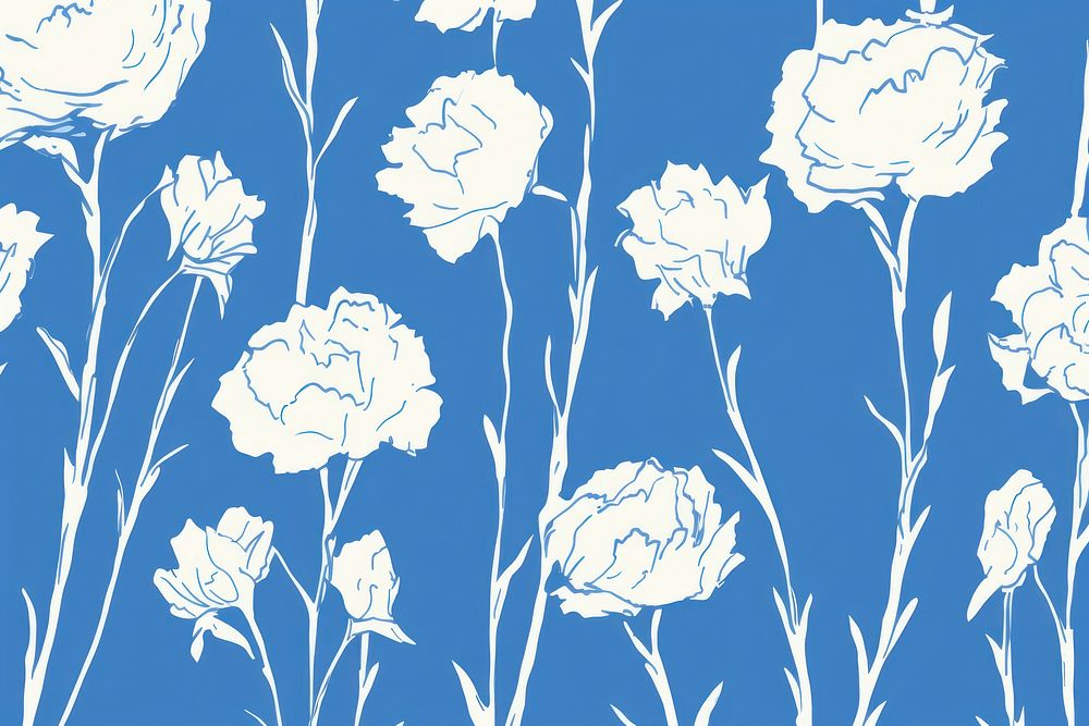 Stroke painting Carnations carnation pattern graphics.