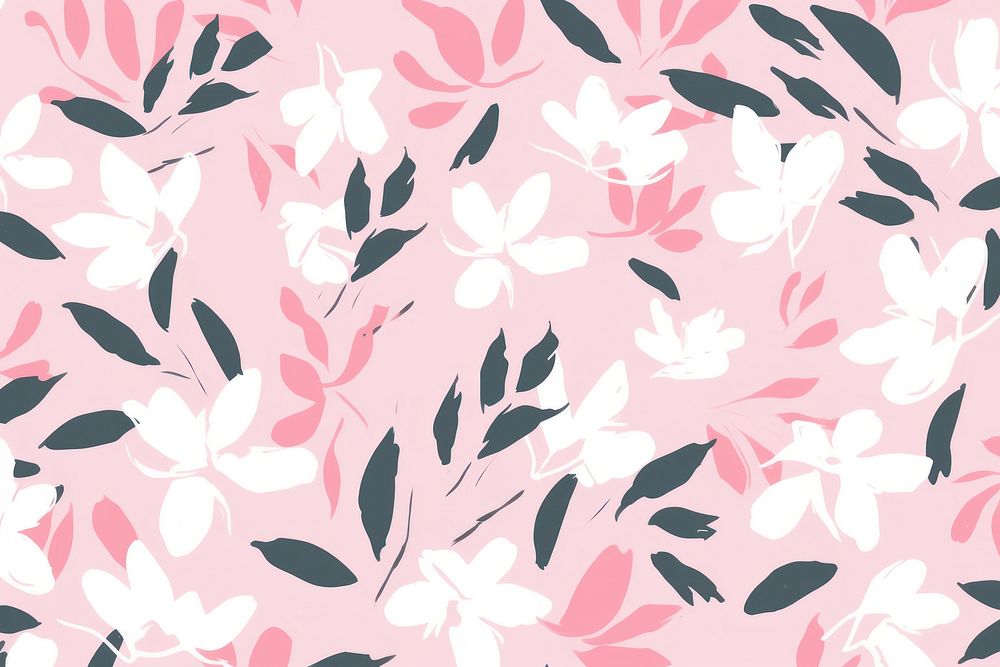 Stroke painting jasmine pattern graphics blossom.