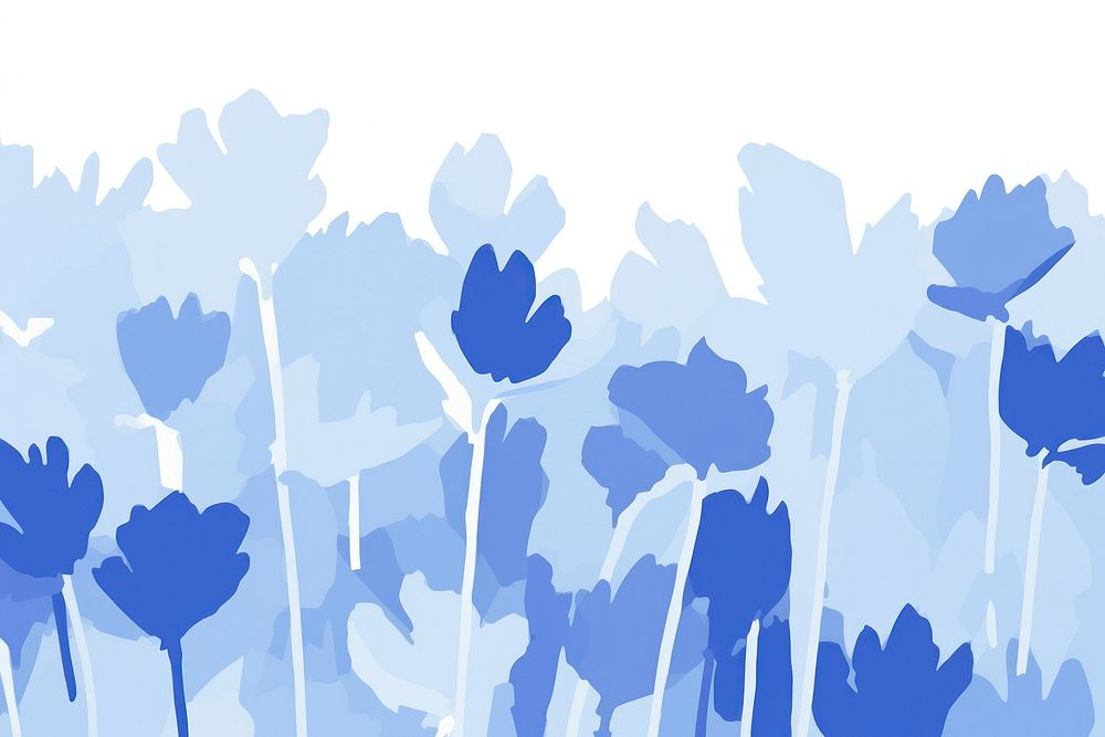 Stroke painting blue flower asteraceae graphics outdoors.
