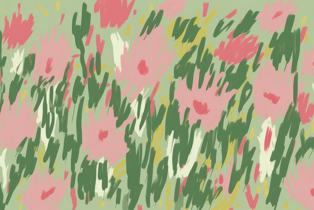 Stroke painting pink flower pattern blackboard camouflage.