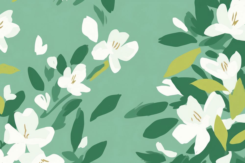 Stroke painting jasmine pattern graphics blossom.