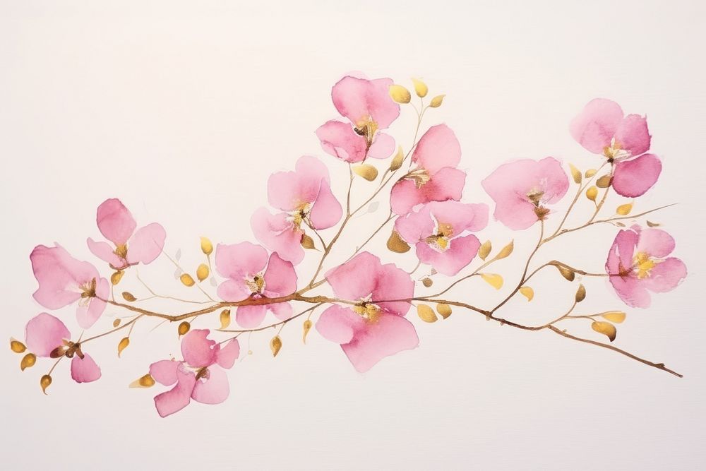 Pink flowers background chandelier blossom orchid.
