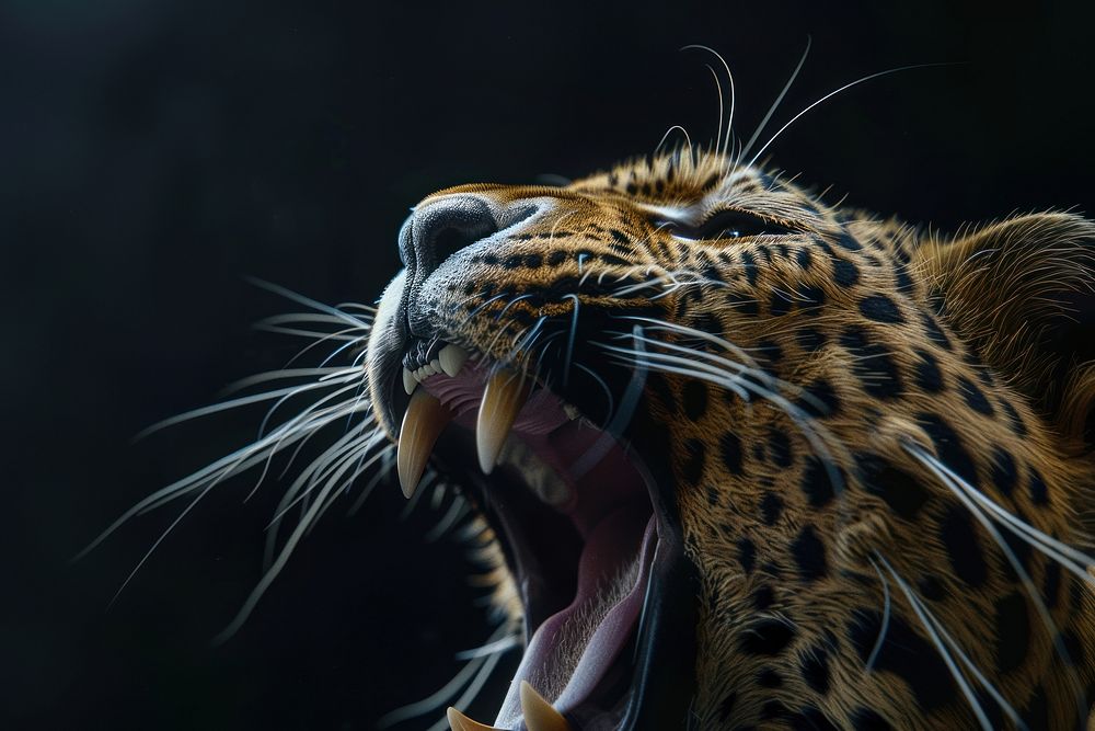 Mouth leopard wildlife panther animal.