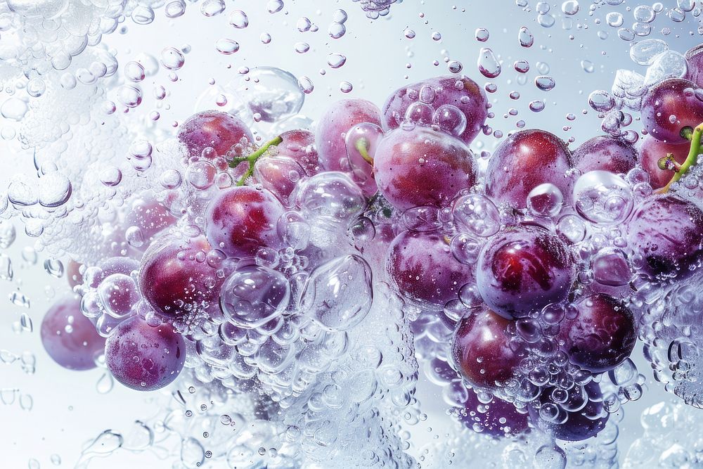 Grapes oil bubble chandelier produce fruit.