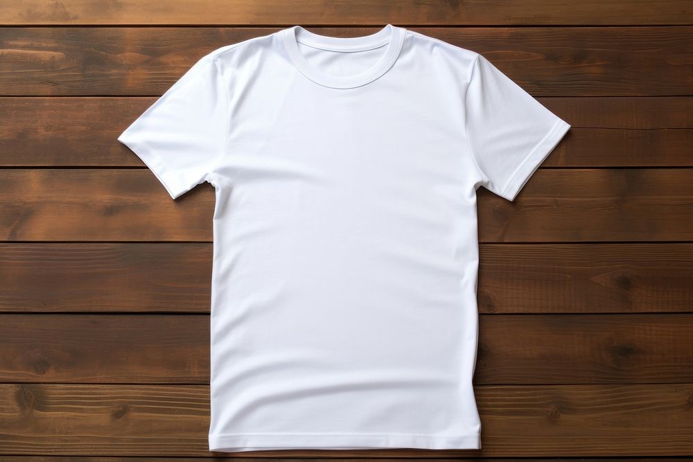 White t-shirt Mockup apparel undershirt clothing.