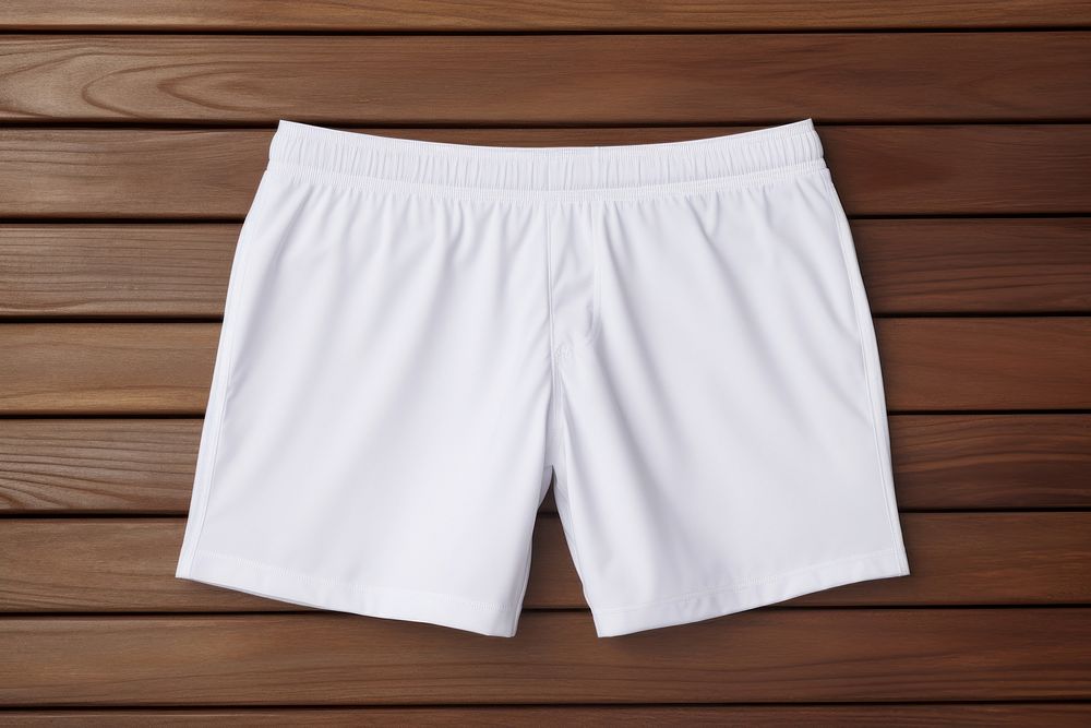 White underwear Mockup apparel clothing shorts.