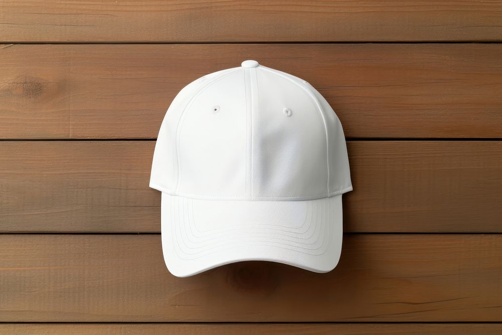 White cap Mockup apparel clothing hat.