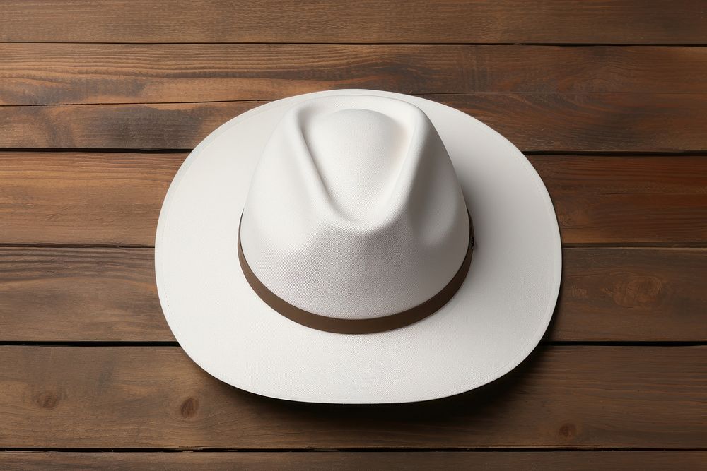 White hat Mockup apparel clothing plate.