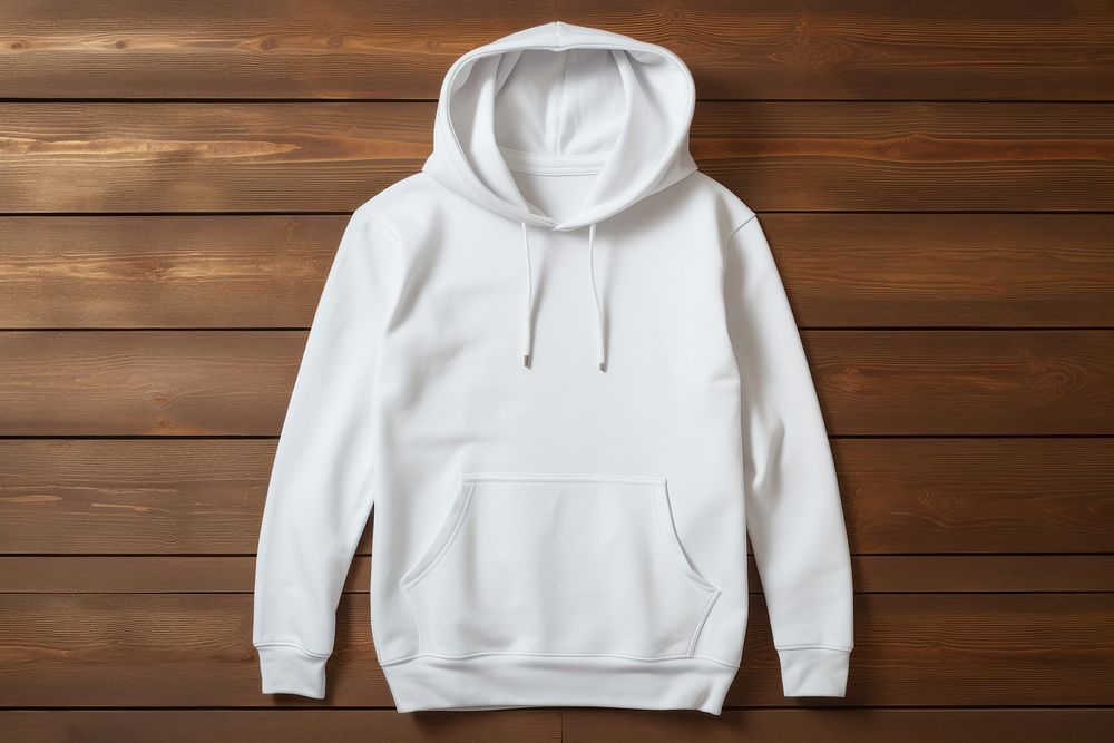 White hoodie Mockup apparel sweatshirt clothing.