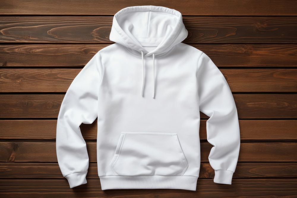 White hoodie Mockup apparel sweatshirt clothing.