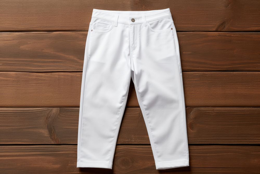 White pants Mockup apparel clothing shorts.