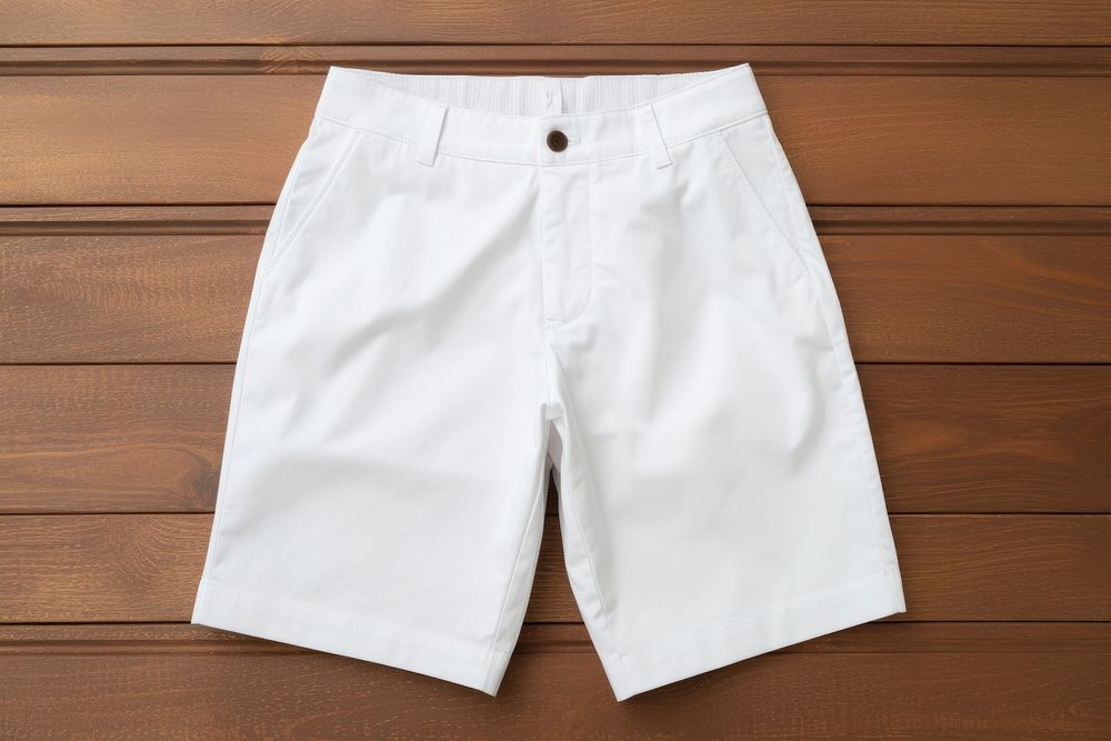 White short pants Mockup apparel shorts clothing.