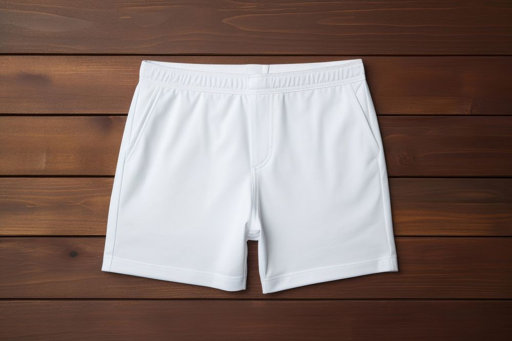 White short pants Mockup apparel shorts clothing.