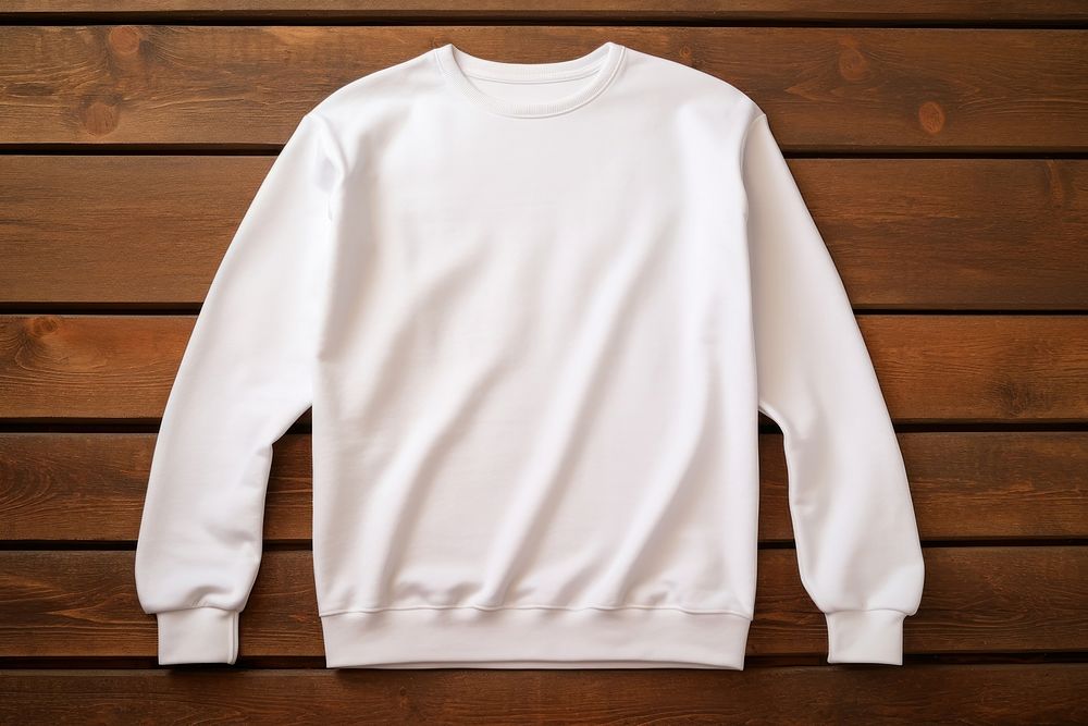 White sweater Mockup apparel sweatshirt clothing.