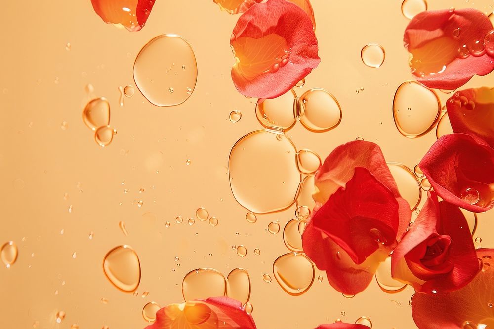 Rose petals oil bubble accessories accessory blossom.