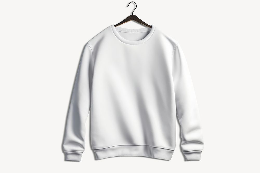 White sweater mockup, Autumn fashion
