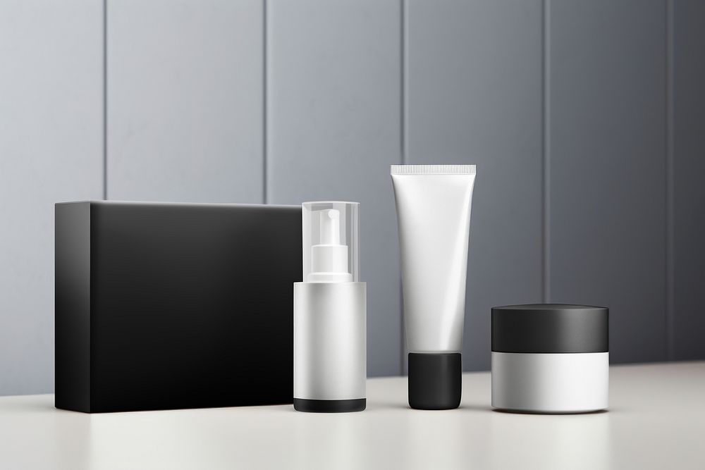 Black and white skincare product
