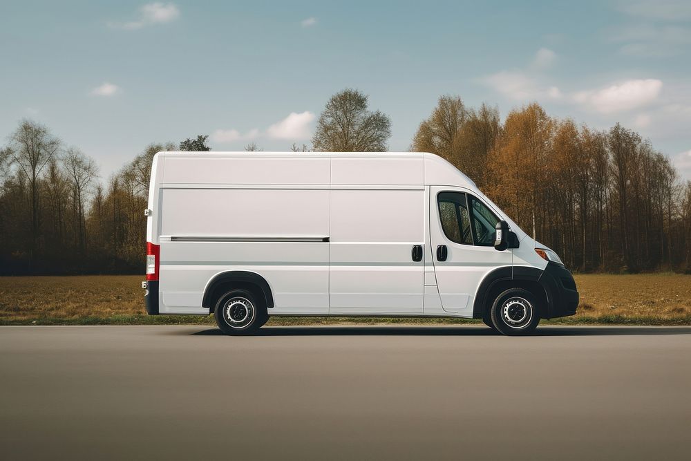 Vehicle van truck road. AI generated Image by rawpixel.