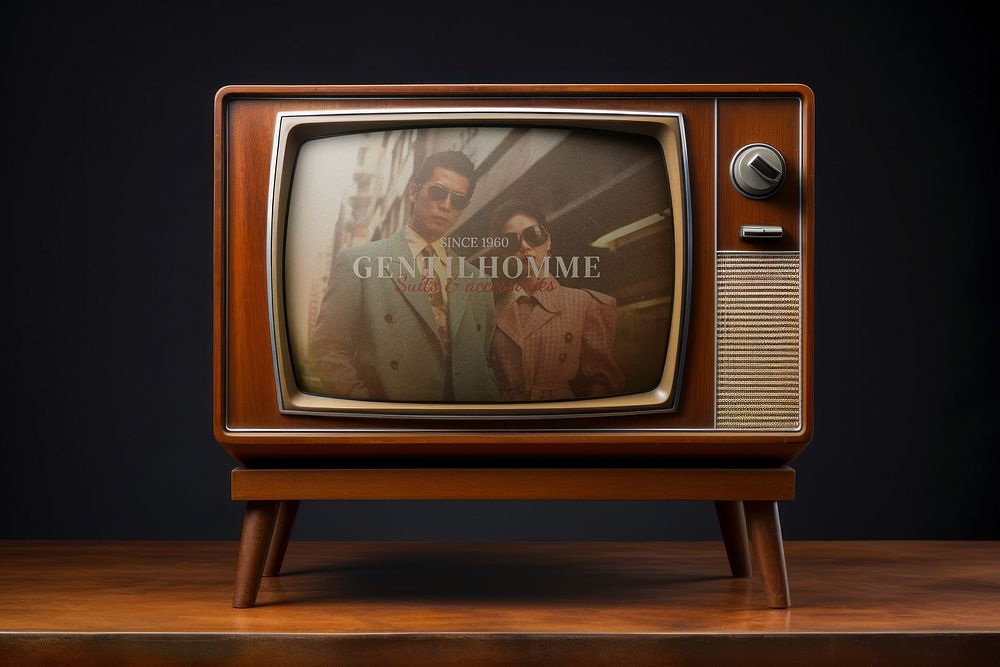 vintage brown TV