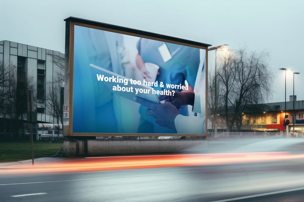 Health ad on billboard