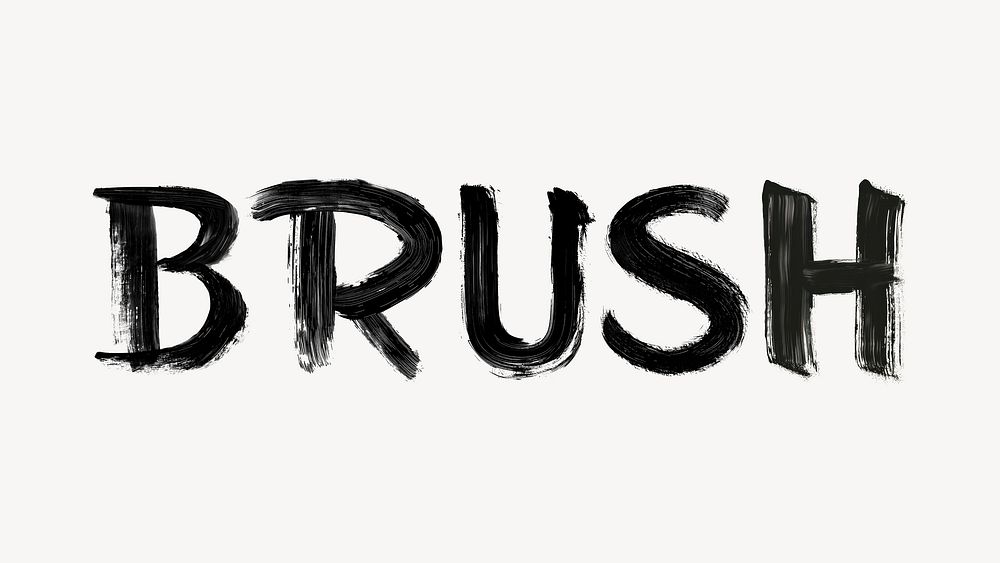 Brush word stroke alphabet design