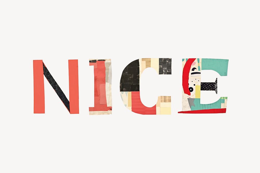 Nice word in paper craft texture illustration