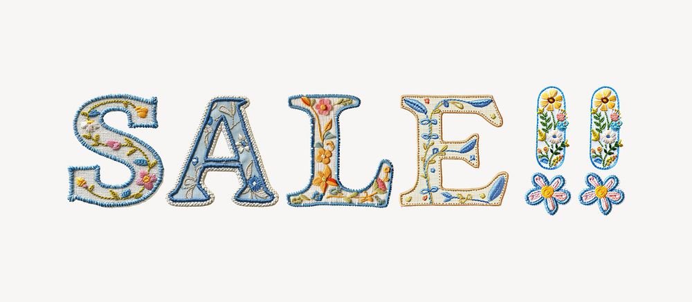 Sale!! word embroidery alphabet