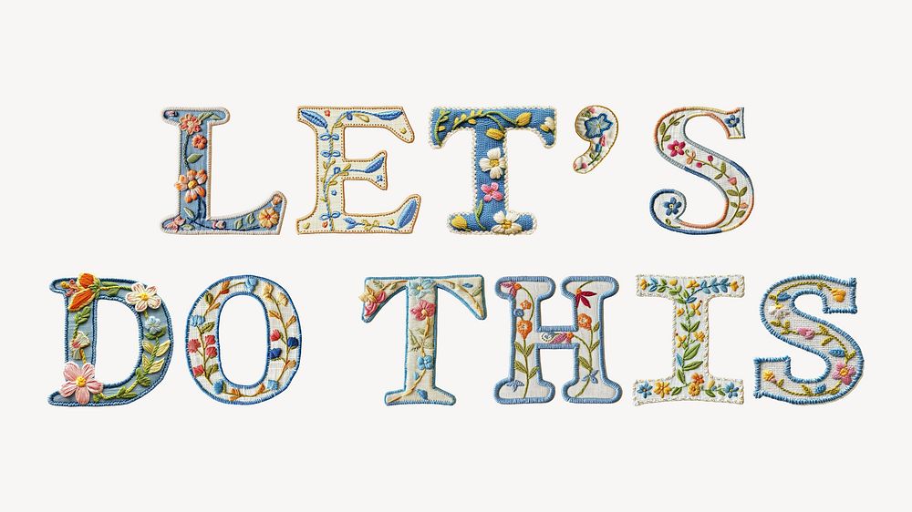 Let's do this word embroidery alphabet