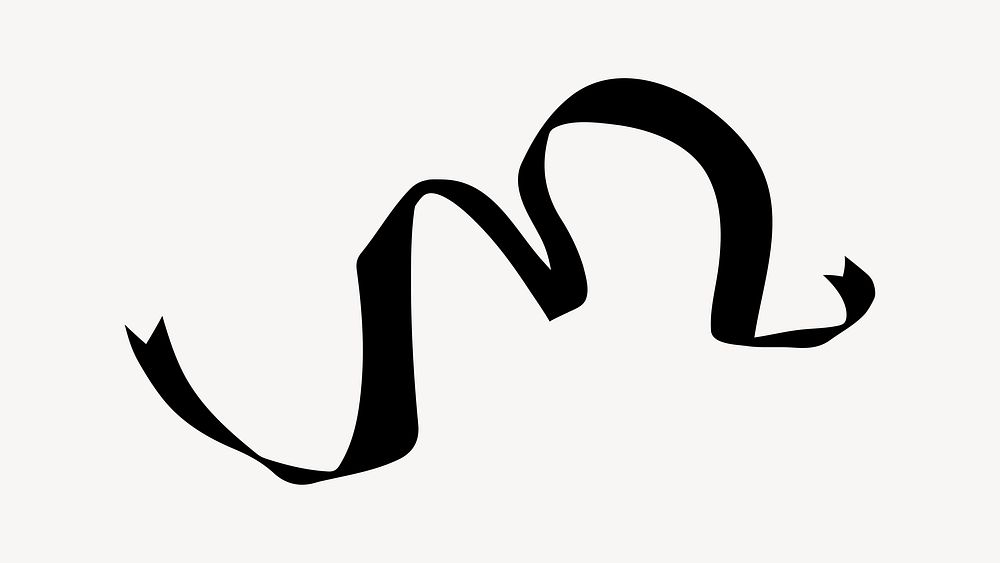 Black ribbon illustration vector