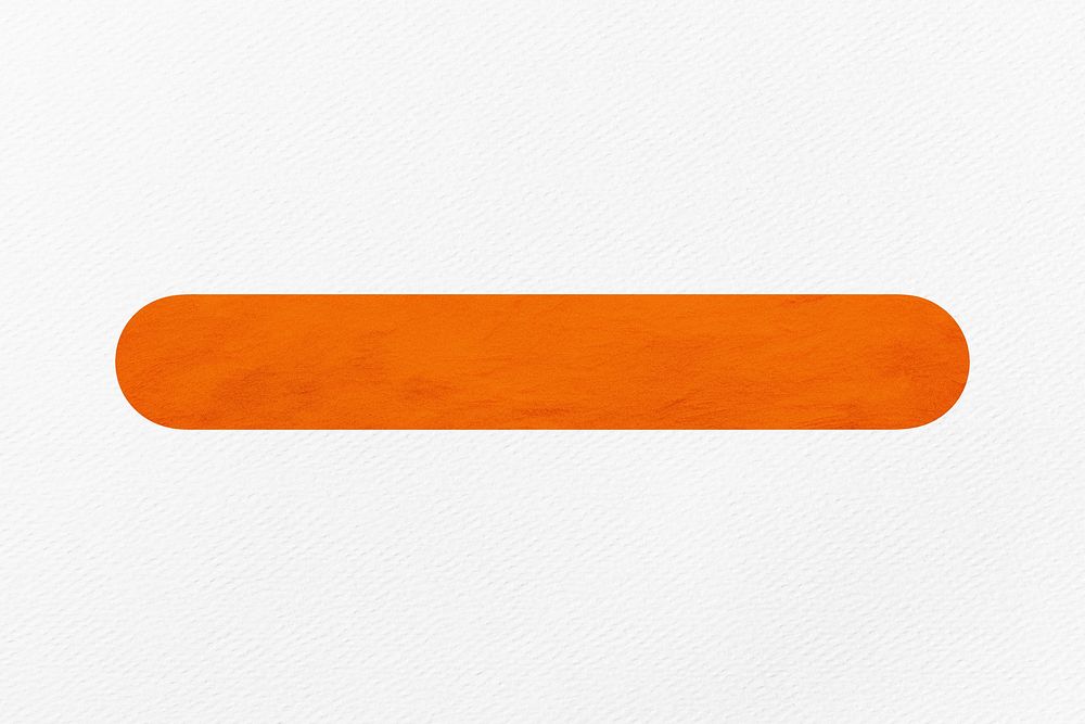 Orange hyphen sign illustration