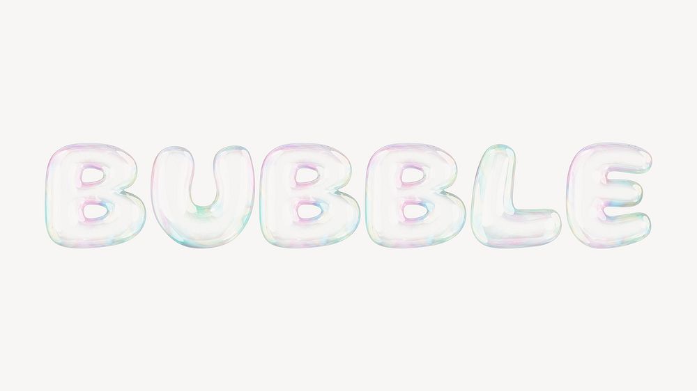 3D bubble word illustration