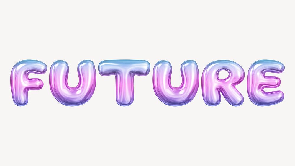 Future 3D word illustration