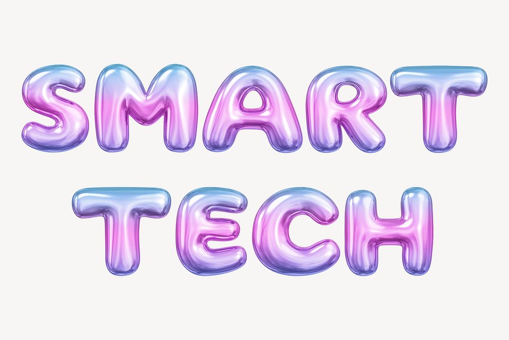 Smart tech 3D word illustration