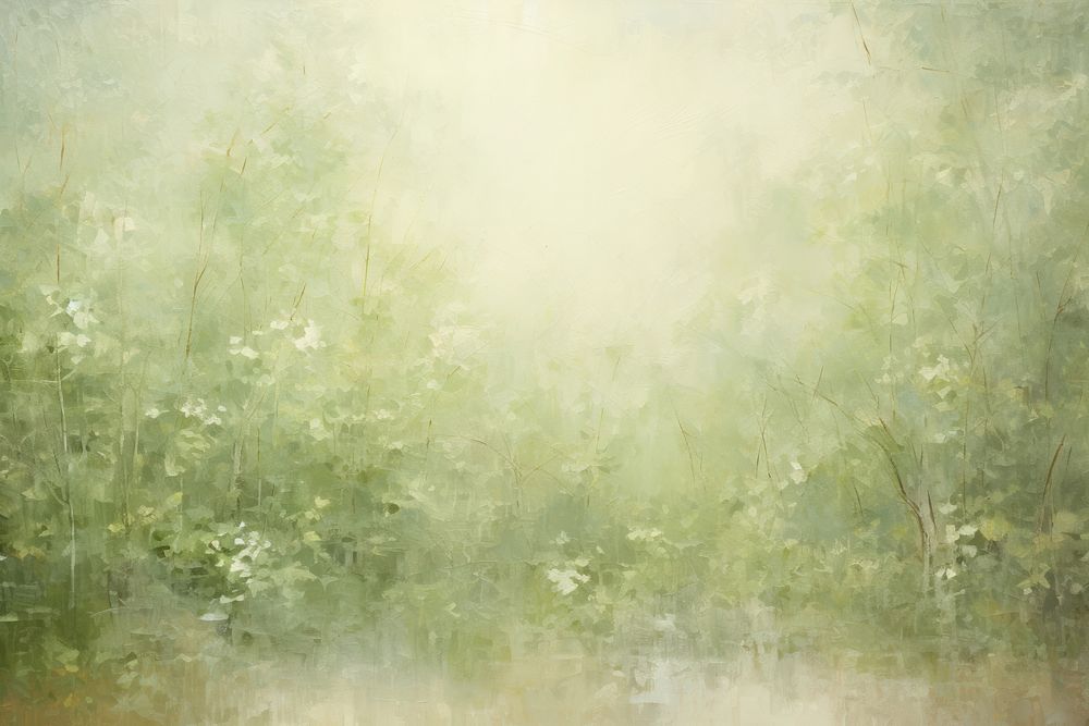 Close up pale green environment painting vegetation outdoors.