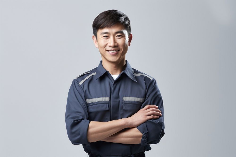 Asian mechanic smiling person adult human.