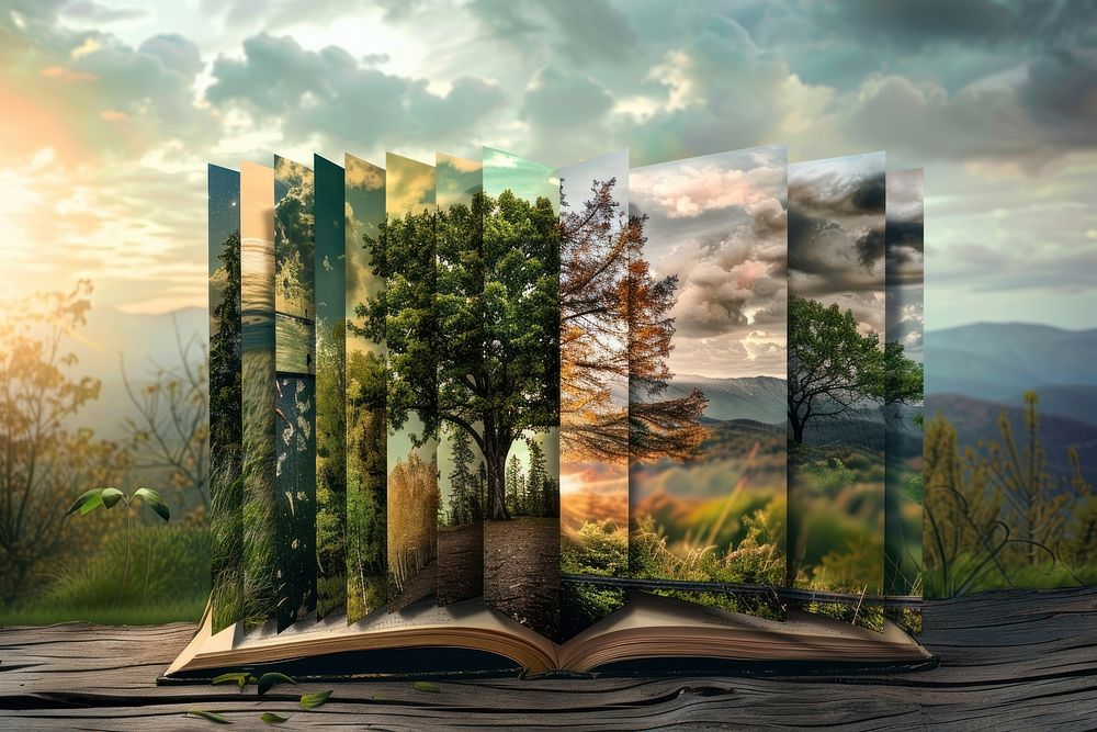 Book publication vegetation landscape.