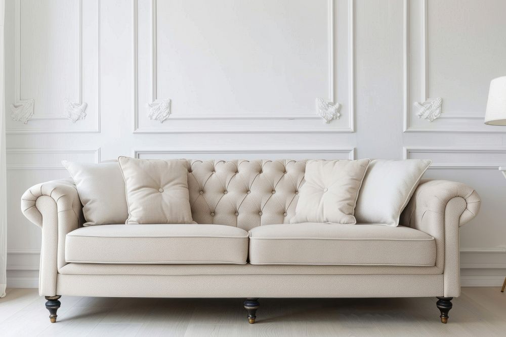 Beige sofa pillow room architecture.
