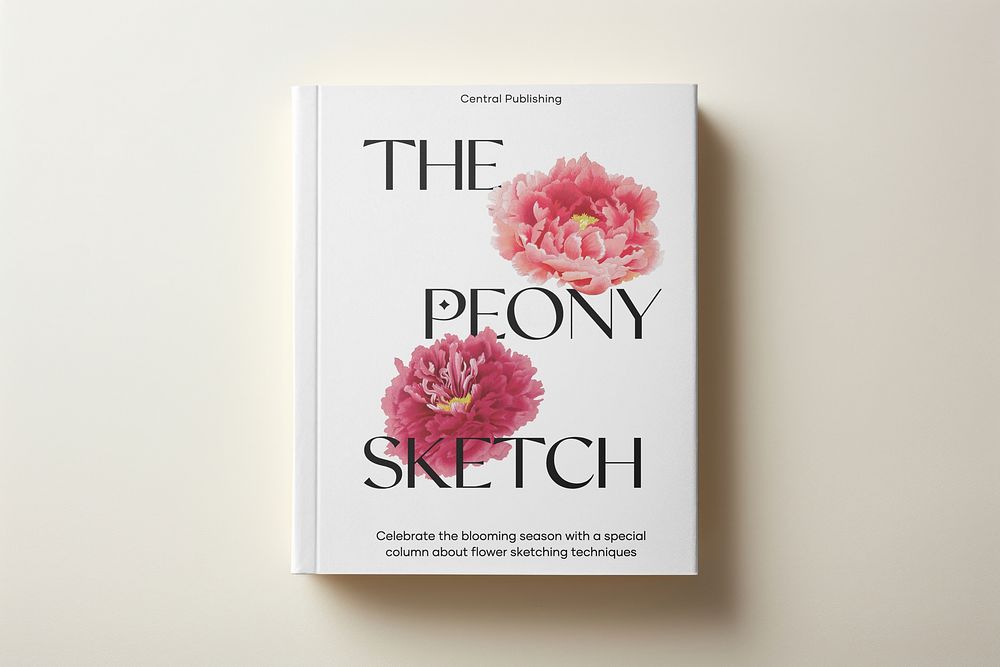 the peony sketch hardcover book