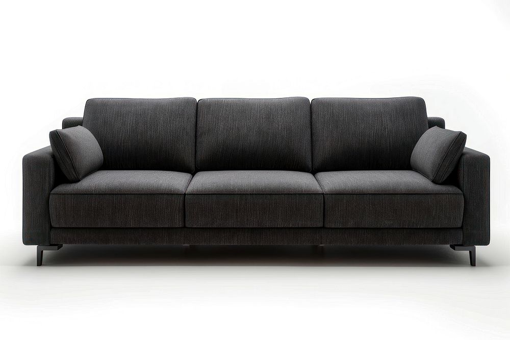 Modern sofa furniture cushion white background.