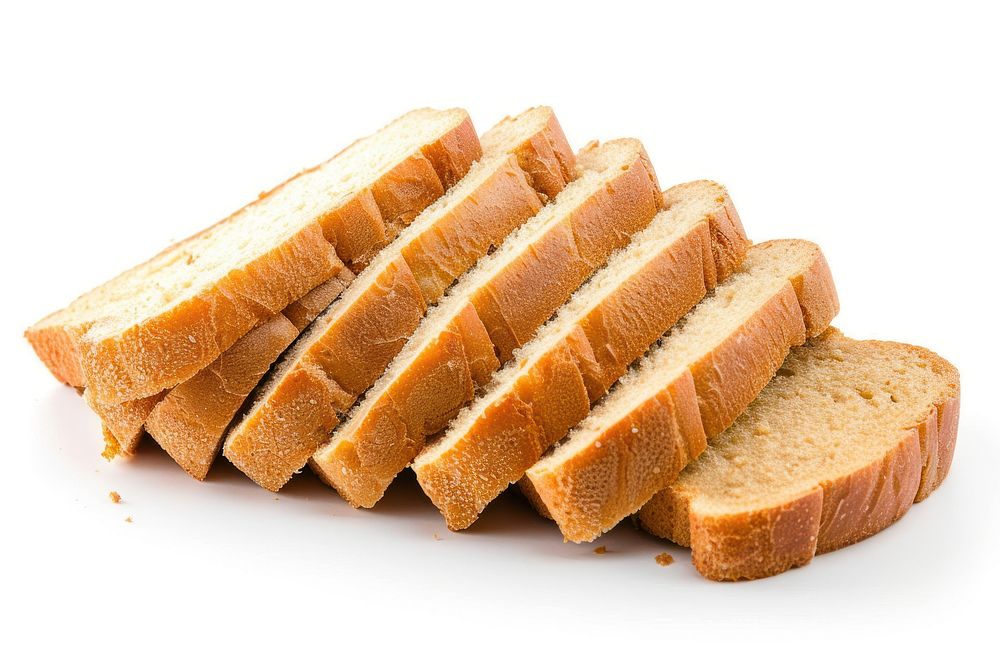 Sliced bread slice food white background.