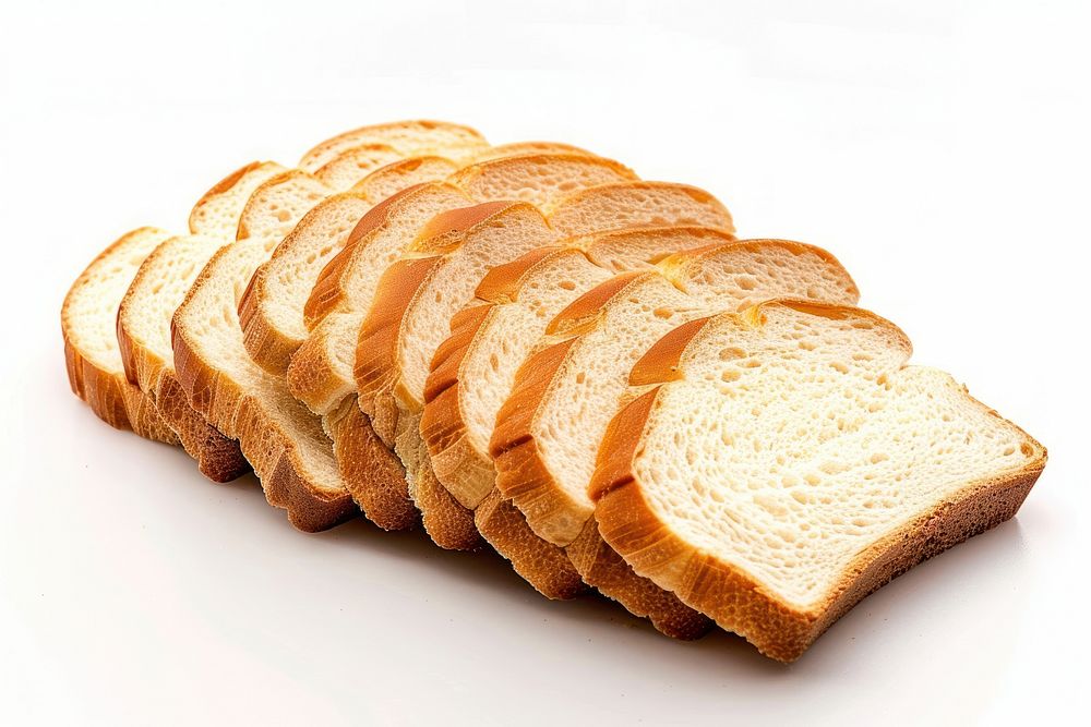 Sliced bread sliced food white background.