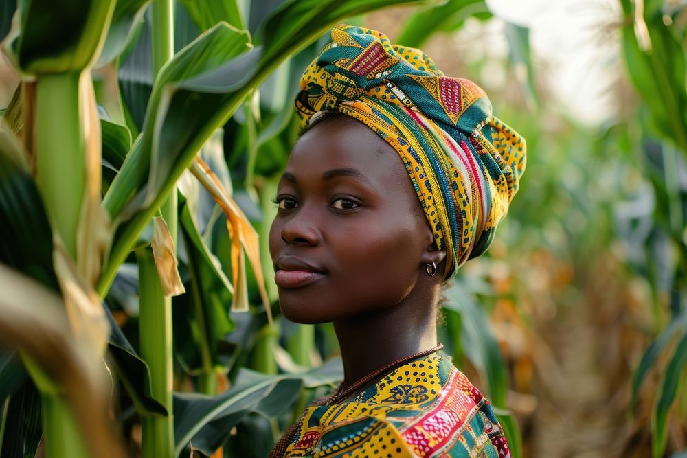 Black South African woman farmer clothing apparel female.
