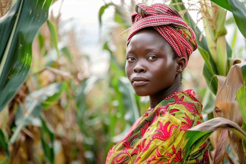 Black South African woman farmer clothing apparel female.