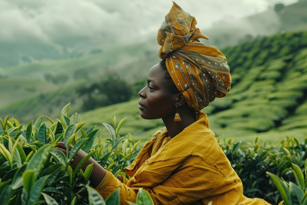 Black South African woman farmers outdoors sitting female.